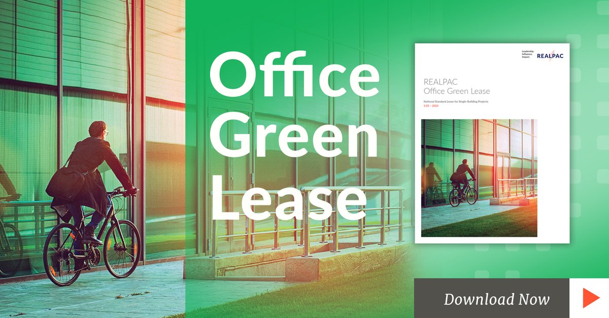 REALPAC is pleased to release its updated Office Green Lease Standard version 1.05 – 2021. The new version includes a number of updates such as pandemic responsiveness, net zero, and resiliency. Learn more and download a copy at: realpac.ca/officegreenlea…