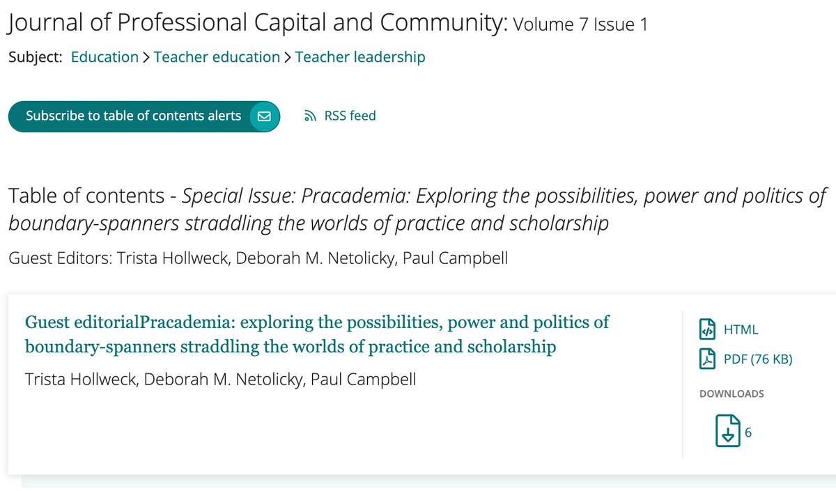 Our SI on #pracademia is now available online, with free access for 1 month! bit.ly/jpcc71 editors: @tristateach @debsnet @PCampbell91