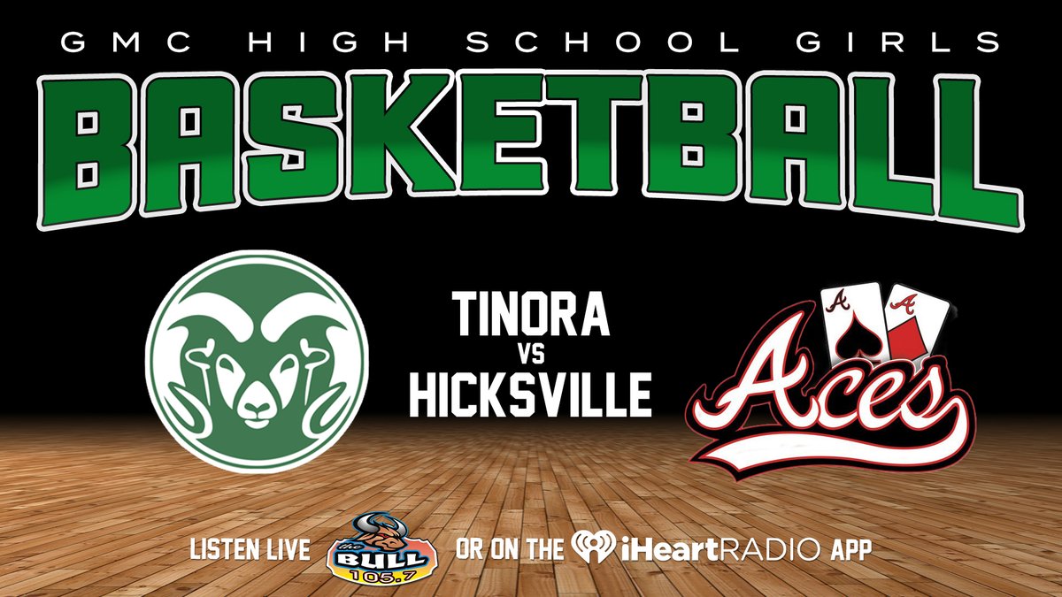 We have another big clash in GMC girls basketball tonight! 10-4 Tinora travels to 10-5 Hicksville with the Lady Rams trying to defend the top spot in the league. Coverage begins just after 7 p.m. 

Listen: ihr.fm/1057thebull