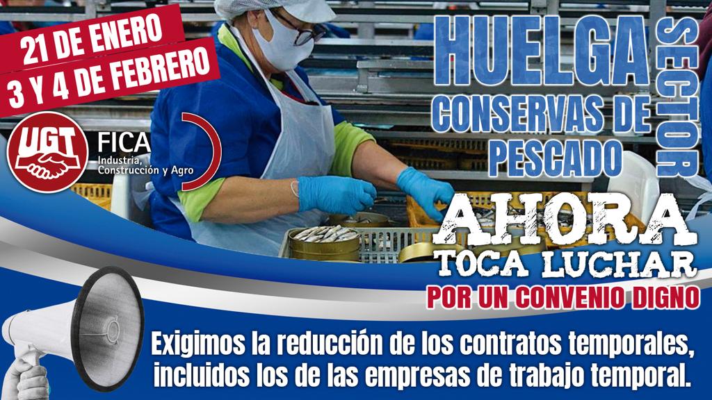 UGT_FICA's tweet photo. 🔴 Por un #ConvenioDigno en el sector #Conservero
Mañana arranca la primera jornada de #huelga ¡Ahora toda luchar!
https://t.co/UJMjvpKxHu https://t.co/AWnQy1k1W6