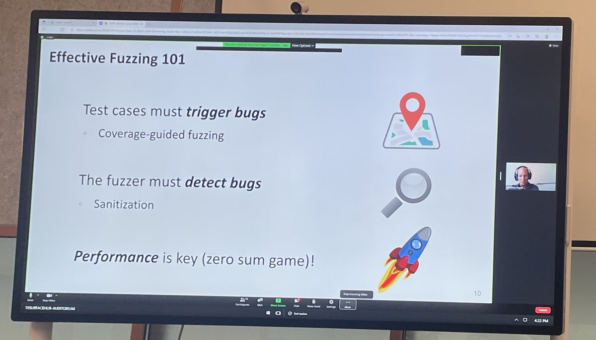 tosanjayr's tweet photo. In our DSRC TII seminar series, We had a very interesting talk by Prof. Mathias Payer. Thank you very much ⁦@gannimo⁩ for such an informative talk. #fuzzing #crash #triaging #TIIabudhabi https://t.co/mnqRoPtlVB