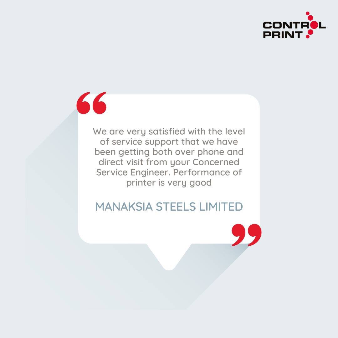 controlprintltd's tweet photo. Our esteemed customer had some wonderful things to say about our Continuous Inkjet Printer, known for its minimal maintenance and downtime and Best-in-Class Support.
#ControlPrintLimited #CustomerReview https://t.co/RJbh91My1q