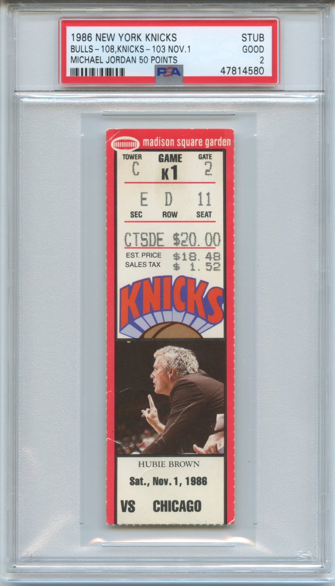 KNAPPCOLLECTION's tweet photo. Jordan's first 50 point game. I bought the stub from my brother, who was at the game and took a few photos. #BasketballTickets #MichaelJordan https://t.co/mYtcnqoIdr