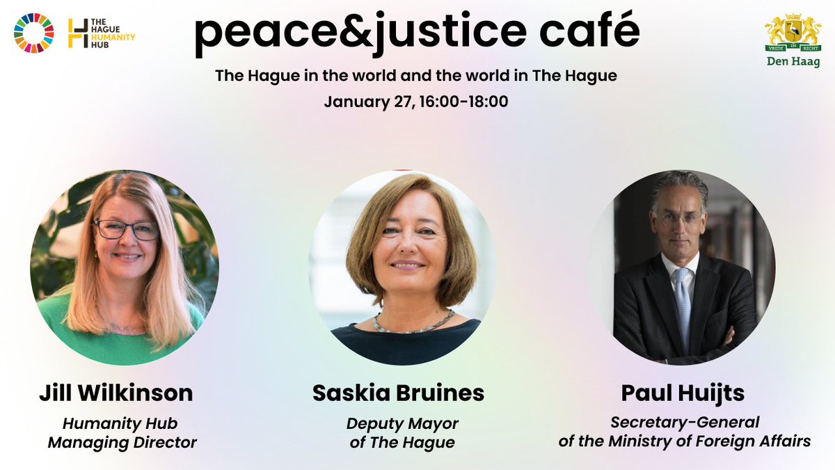 HumanityHub's tweet photo. If you would like to start the new year with high quality #networking and by engaging with other committed member of the Hague’s peace and justice community, join us online.

Register 👉https://t.co/tatRRMuSeP

#networking #professionals #thehague https://t.co/qUsenvMYuK