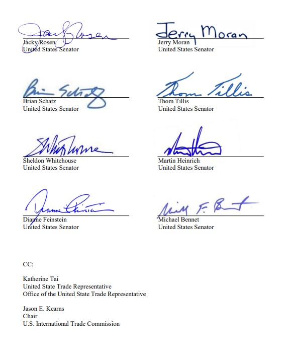 SEIA's tweet image. Today, a bipartisan group of senators are urging @POTUS to #StopSolarTariffs. The group, led by @SenJackyRosen, are calling on the president to end the job-killing tariffs that are harming the #solar industry and preventing growth at this critical time: bit.ly/3rxqGed