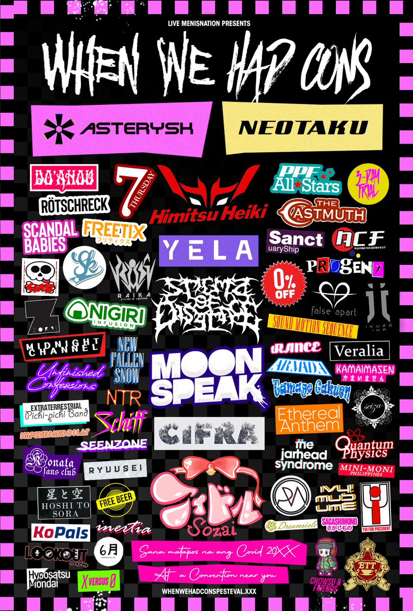 MoonspeakPH's tweet photo. it has been almost two years, and we all miss performing. despite these, we are never not allowed to dream, perhaps like a j-music concert event similar to #WhenWeWereYoung Festival?

anyway, here's our PH j-music community version of the said poster. enjoy! 🤘 https://t.co/Wpgj7pYbfz