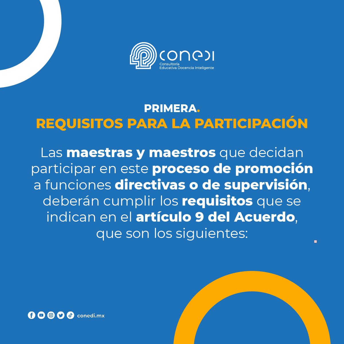 CONEDIMX's tweet photo. 🟡 PROMOCIÓN VERTICAL
¡Conoce y comparte los requisitos para poder participar en el proceso! https://t.co/dEAWSV42ez