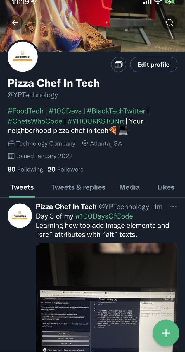 thatonehouze's tweet photo. Follow my tech page @YPTechnology ๐ป๐ #BlackTechTwitter #ChefsWhoCode #100Devs https://t.co/FPbkofsMj7