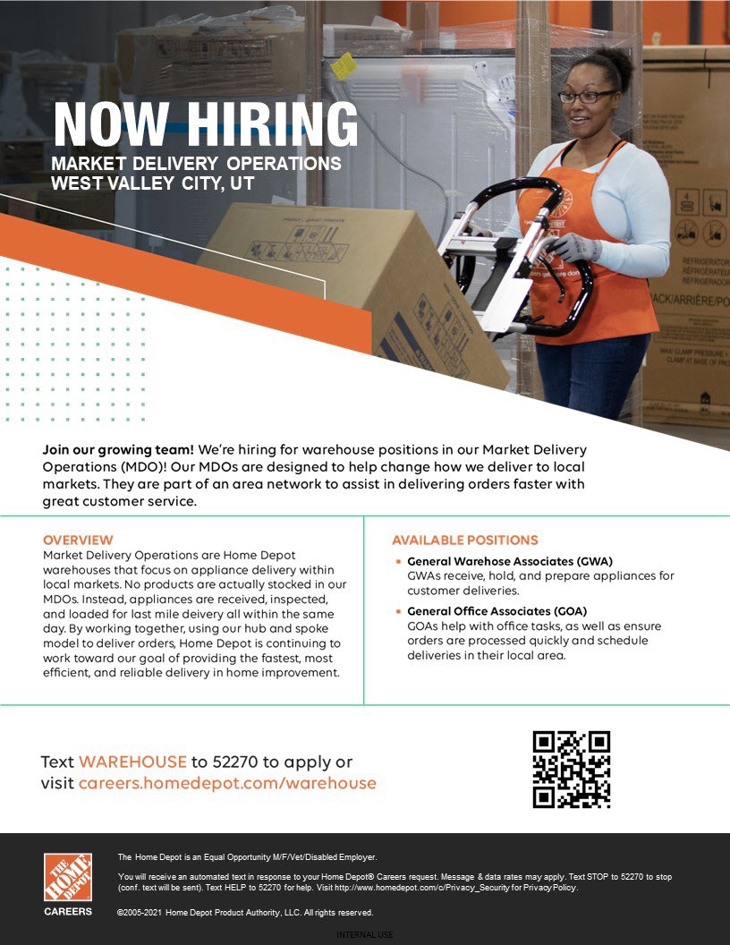 Renee Powers (@reneethd) on Twitter photo Now hiring for the West Valley City UT MDO! Scan the QR code to apply now! <a href="/carver_hd/">Derek Carver</a> <a href="/HDMDMCO/">HD Darrick</a> @DanielleDolina Now hiring for the West Valley City UT MDO! Scan the QR code to apply now! <a href="/carver_hd/">Derek Carver</a> <a href="/HDMDMCO/">HD Darrick</a> @DanielleDolina