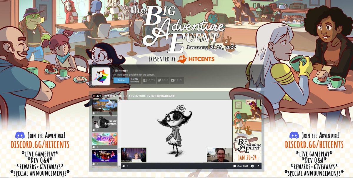 PRIM_adventure's tweet image. Reapers, the BIG ADVENTURE EVENT #TheBAE on #Steam has begun an PRIM's part of it! 🥳
Check out our broadcast and all the other amazing #AdventureGames!

Who can spot our undead princess in the main artwork? 💀

store.steampowered.com/sale/thebigadv…

#GameDev #IndieDev #PointAndClick