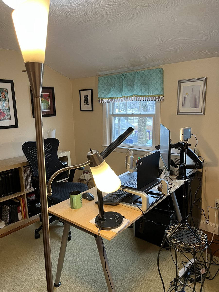 Two years into work-from-home life, and I still marvel at what happens behind the scenes. Countdown to my conversation with simulations expert <a href="/LilianAjayi/">Dr. Lilian Ajayi Ore, Ed.D.</a> in less than an hour. Lights, camera, action! he.hbsp.harvard.edu/real-world-exp… <a href="/HarvardBizEdu/">Harvard Business Impact Education</a> #simulations #webinar