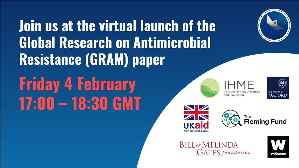 TheLancet's tweet photo. The data has been published.
The consequences of #AMR are already being felt.

What next?

Join the official launch of the #GRAMPaper on 4 Feb 👉 https://t.co/n10Htk520r https://t.co/e6RzDcujZc