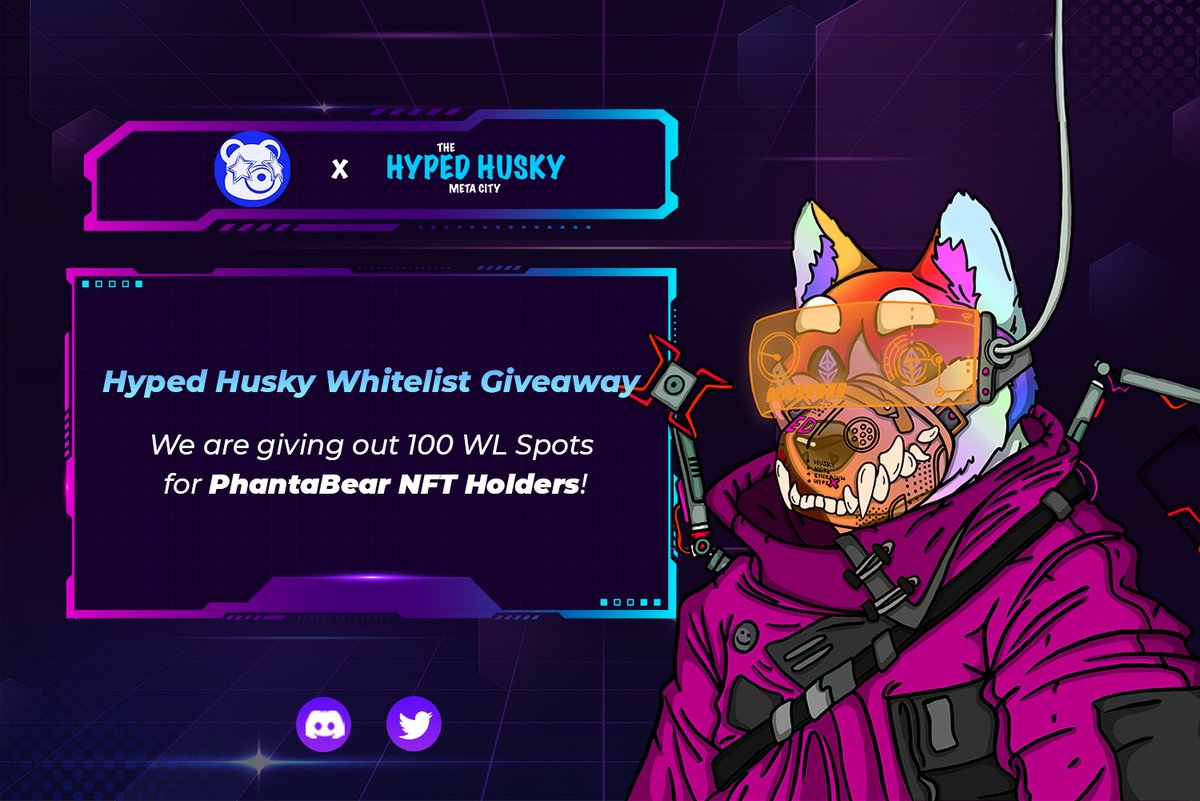 HypedHuskyMC's tweet photo. Free WL spot to Phanta Bear Holders!!! Our 1st presales session will be held in January 26th 2022 10:00AM EST!

Let's share the love with more Phanta Bear holders!

Join HHMC Discord https://t.co/76ET5HnJ9f
Like, RT this post and Follow us on Twitter https://t.co/w1u45drLbl