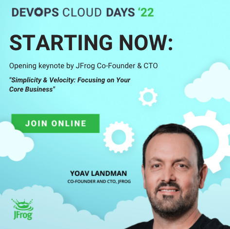 jfrog's tweet photo. Day 3 of #DevOpsCloudDays is underway and JFrog's Co-Founder and CTO Yoav Landman will give his keynote shortly!
On today's agenda we're joined by experts from #Azure.
https://t.co/dTsWAN12Cm https://t.co/6VIO7Zoxdd
