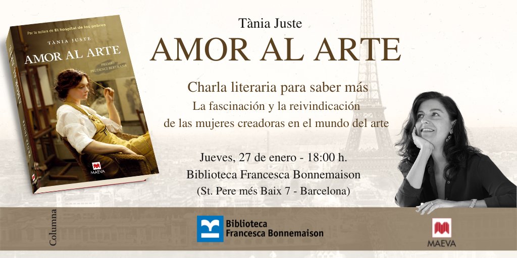 Charla literaria sobre el papel de las mujeres en el mundo del arte, con <a href="/TaniaJusteBooks/">Tània Juste libros</a>
 en la <a href="/bibfbonnemaison/">Biblioteca Francesca Bonnemaison</a>

¡Aforo limitado!
ajuntament.barcelona.cat/biblioteques/b…