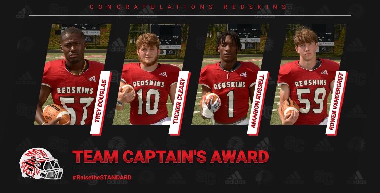 Congratulations to our 2021 team captains. They did a great job leading our team. <a href="/Tucker_Cleary28/">Tucker Cleary</a> <a href="/ARDAGOAT2/">amarion russell</a> <a href="/TreyDouglas33/">Trey Douglas</a> <a href="/RowVandergriff/">Rowen Vandergriff</a> 
#RAISEtheSTANDARD