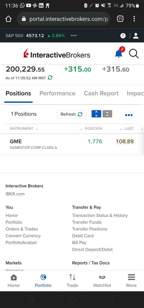 1776 more shares of GME. Declaration of Independence from hedge funds. Interesting how Nikola is marginable and gamestop isn't. Only red flag i need to know hedge funds are screwed #WSB! January 20, 2022 at 01:39PM https://t.co/xh14wQJU9g