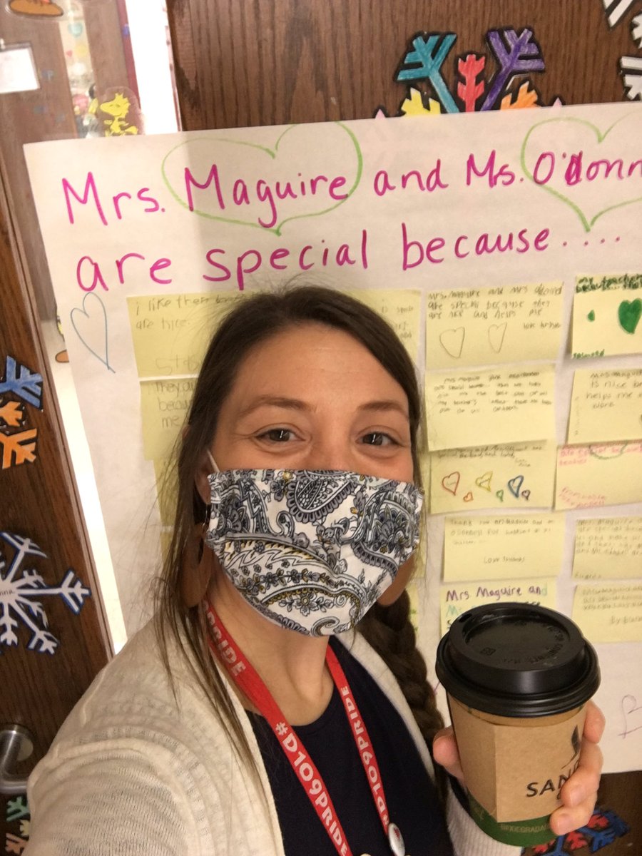 nmaguire208's tweet photo. What a treat today… coffee and compliments! Thanks D109 😘 https://t.co/JvuCOJyFlt
