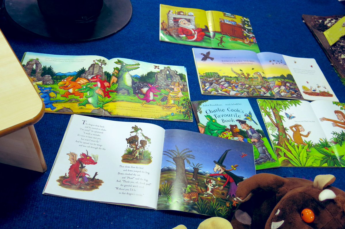 misssmythe_HT's tweet photo. We have fallen IN LOVE with the Gruffalo all over again! One little girl has been searching every Julia Donaldson book for all the hidden Gruffalos 📚💜
#EYFS #EarlyYears #EY #ReadAchieveSucceed #EYReading https://t.co/SN0hrwdV7o