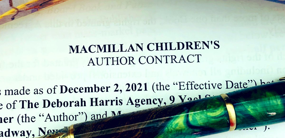 So thrilled and humbled today signing this contract for two more middle grade books with Feiwel & Friends/Macmillan! I get to keep working with my incredible Editor! Huge gratitude to amazing agent💙@renarossner 💙This is the hardest and the best work I could ever dream of.