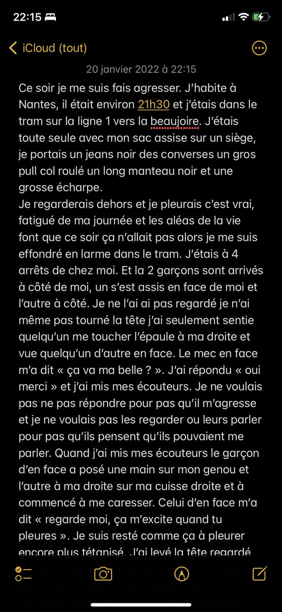 CandideSn's tweet image. Ce soir j’ai été agressée à Nantes, dans le tram sur la ligne 1 vers la beaujoire. j’espère retrouver la personne qui m’a aidé alors partage si tu habites à Nantes s’il te plaît ! #Nantes #TAN #ligne1