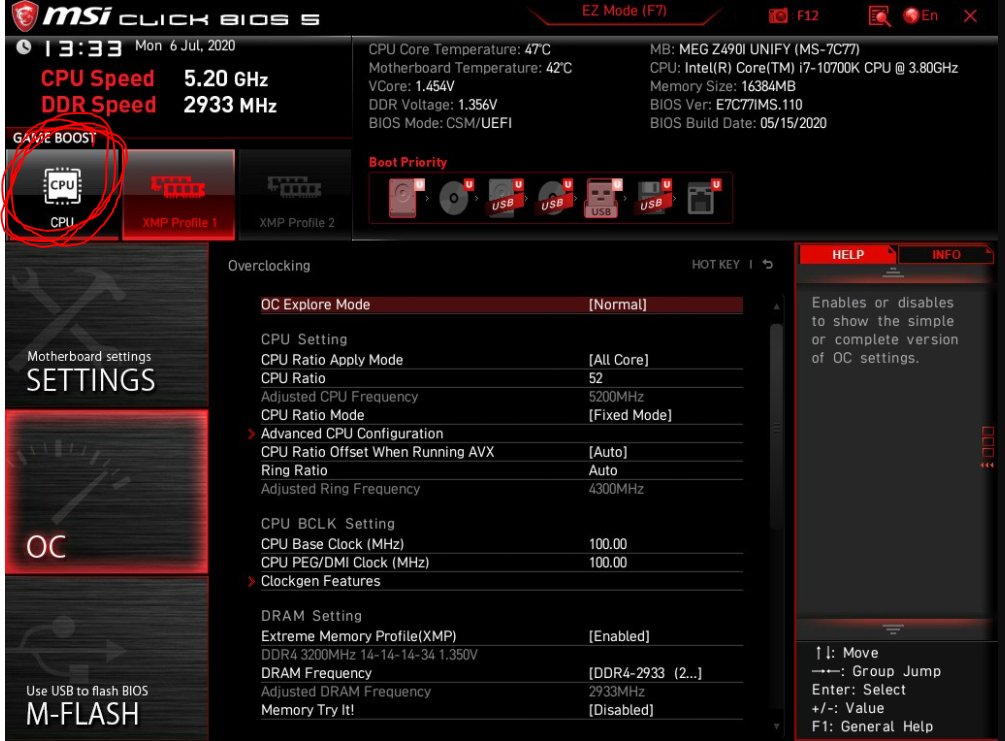 Dety0's tweet image. Todays client, had issues with Fortnite, HEAVY fps drops, i noticed this setting was Enabled, CPU Boost, where it tries to overclock the CPU, with All Core Max Turbo, Max Timer, at 1.375v,  Disabled it and the game ran better than ever, 

White means OFF
Red means ON