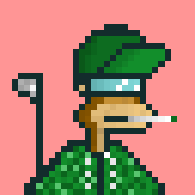 MonkeyGolfClub's tweet photo. Mister Monkgreen is looking forward to playing golf in the #MEGC.
But Mister Monkgreen is patient and knows how to chill out.
We are getting closer to our first ##Whitelist openings. You're pretty lucky if you're reading this tweet now. 🐵
Stay tuned, a bit more. https://t.co/c6MUkoobkf