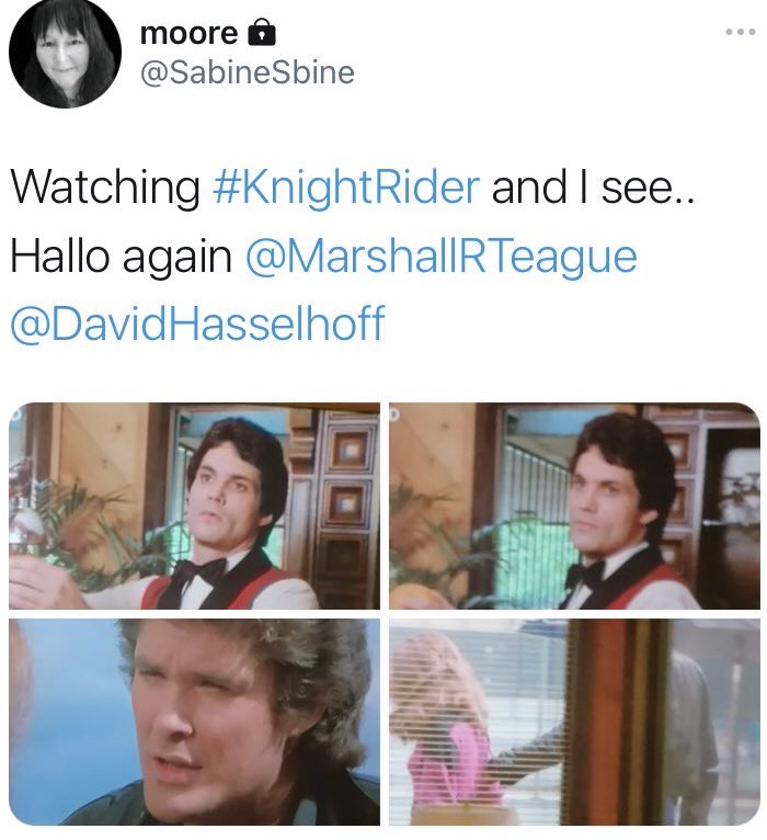 MarshallRTeague's tweet photo. #TBT #ThrowBACKTeagueDay
oh yeeeAAAH
this IS how we do it
Check It Out๐
#KnightRider Ep #NObodyDoesItBetter on @TVPassport @TeleXitos
& you #DontWantToMissAThing
in #Armaggeddon ..itโs ON @SYFY
TY @SabineSbine ๐ https://t.co/XqonBHHkHP