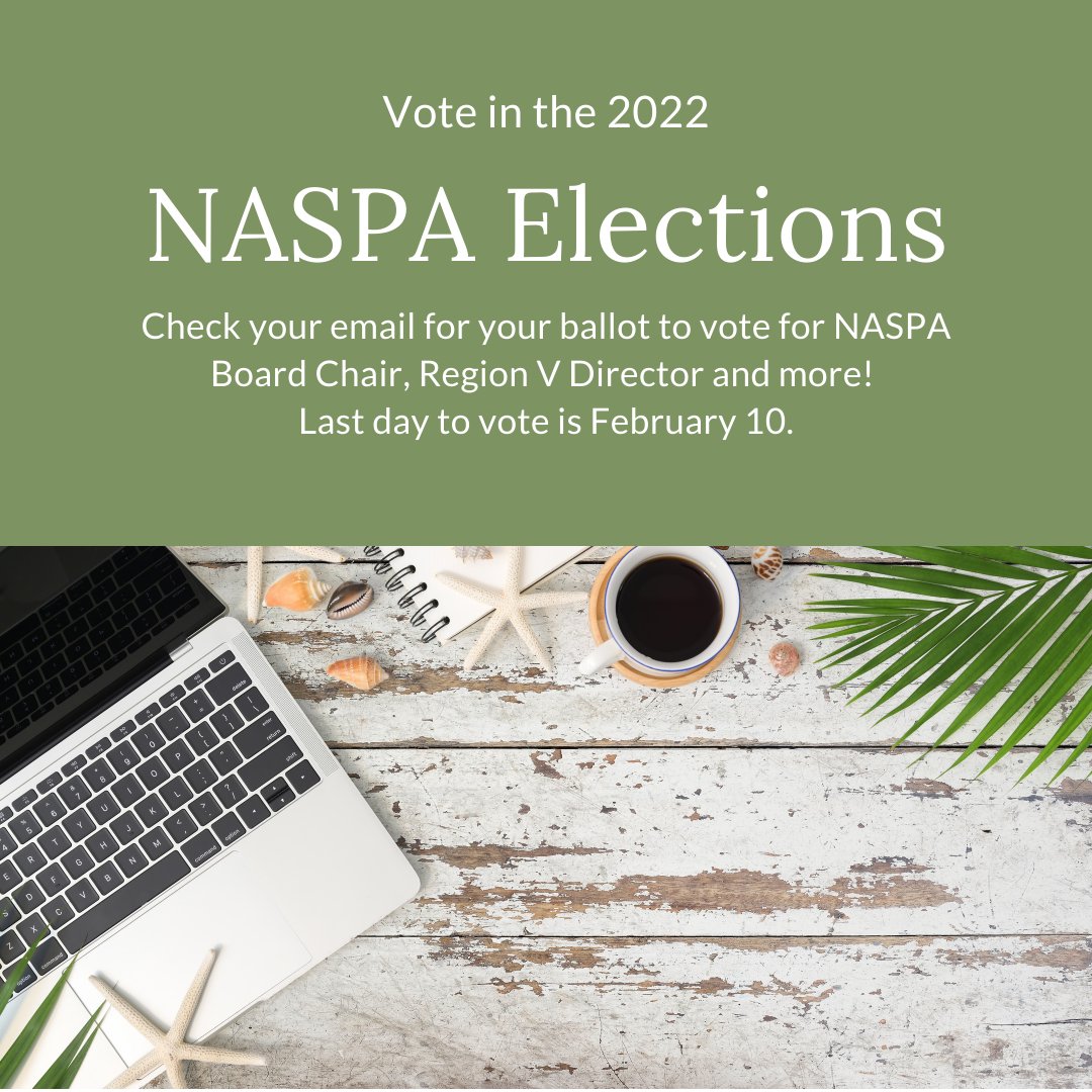 Tomorrow is the last day to vote in the NASPA elections! 

tinyurl.com/2p92znap
