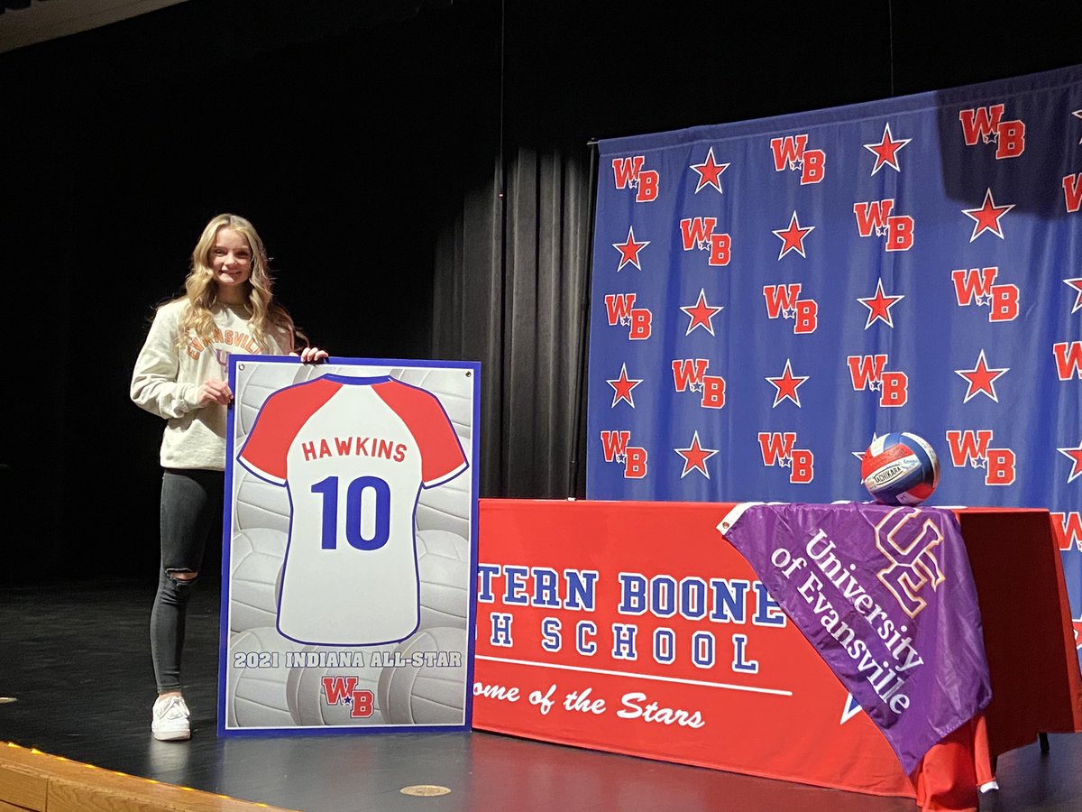 Congratulations to Maddie Hawkins, who signed to play volleyball at the University of Evansville.