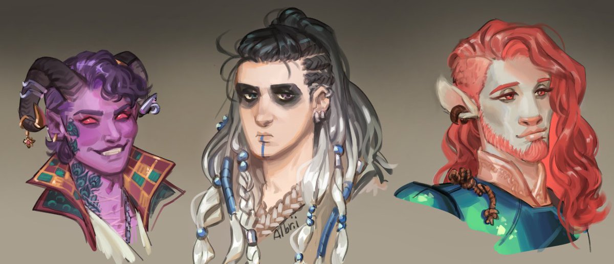 Albriio's tweet image. some stuff from when i started my #CriticalRole campaign 2 rewatch #criticalrolefanart