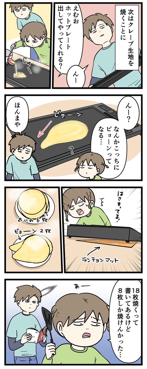 1人で作った #兄妹ミルクレープ作り ④

#コミックエッセイ
#漫画が読めるハッシュタグ 