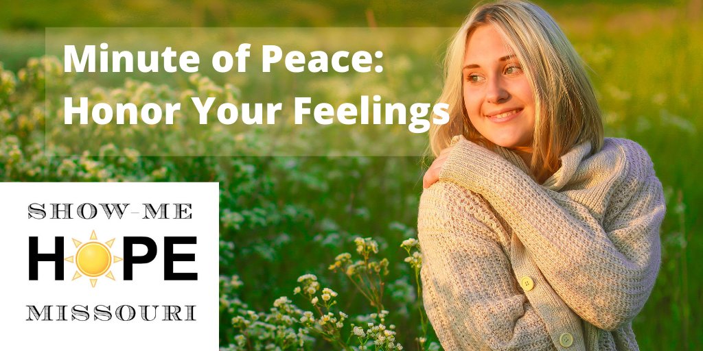 How are you feeling right now? It’s easy to put our feelings aside and go on with our busy day, but it’s important to check in with your feelings occasionally. Check out <a href="/MOShowMeHope/">Show-Me Hope Crisis Counseling Program</a>’s video to honor your feelings today. youtu.be/O5FTttWy2pQ #ShowMeHope #SelfCare #Feelings