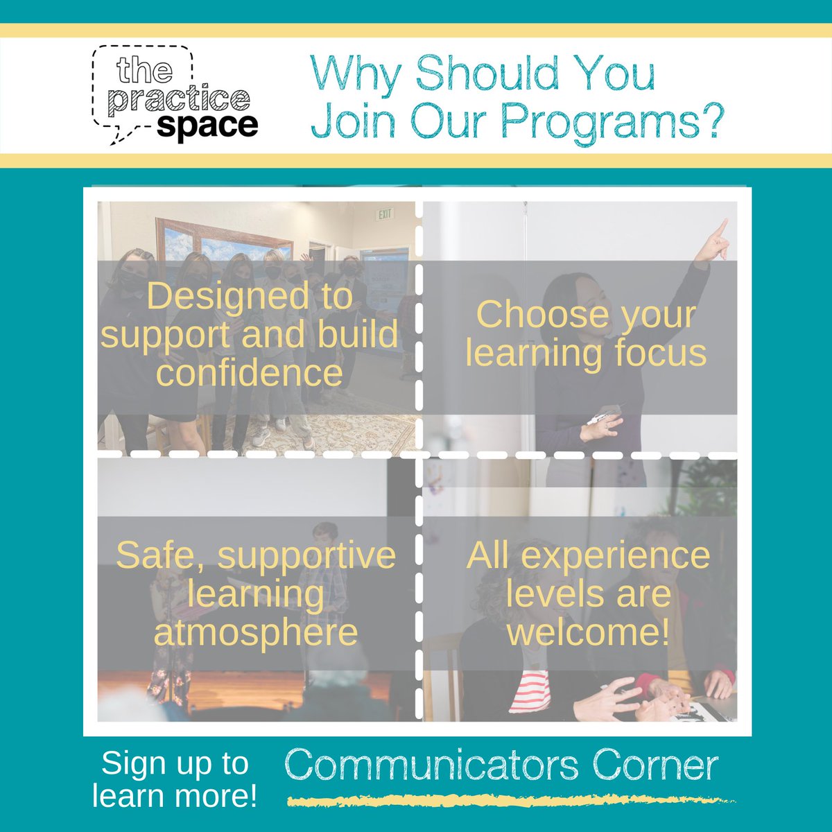 TPSnonprofit's tweet image. Our newsletter, Communicators Corner, is a great way to keep up with The Practice Space! This week's newsletter includes Spring Program Registration and Scholarship Information. eepurl.com/cSznNT
#PublicSpeaking #YouthVoice #CommunicationClasses #CommunicationEducation