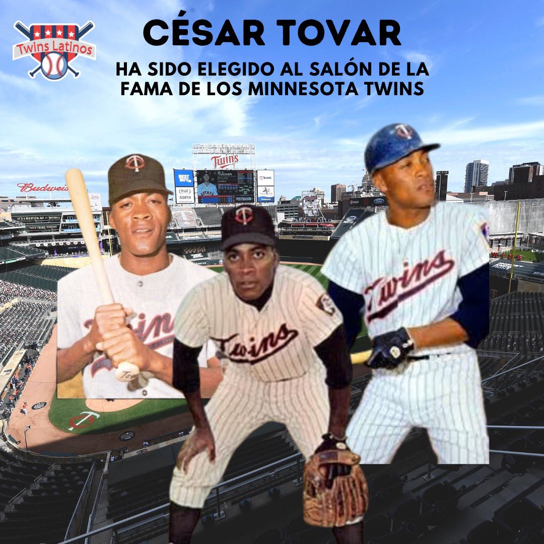 ¡La buena noticia día! César Tovar ha sido elegido al Salón de la Fama de los Minnesota Twins.