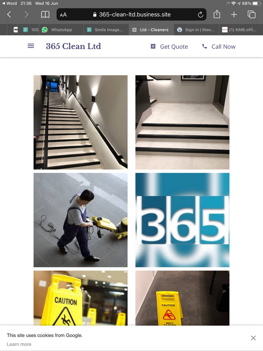 Thursday's shout-out is to <a href="/365Clean1/">365 Clean</a>
"We specialise in pubs, restaurants, cinemas, and offices."
“A large proportion of our new business comes from satisfied customer referrals” 
#BluesInBusiness 🐝💙
365-clean-ltd.business.site