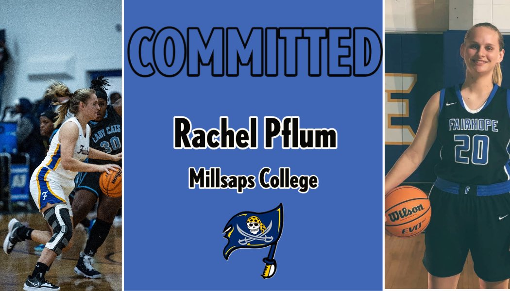 fairhopebball's tweet photo. Congratulations to Senior Forward Rachel Pflum on her commitment to Millsaps College! #GoPirates https://t.co/ReA3ubK1uI