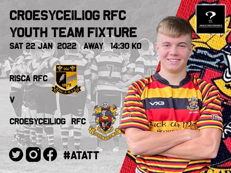 This Saturday, @CroesyRFCYouth travel to <a href="/RiscaYouthRFC/">Risca Youth RFC 🖤💛</a> to take part in the next round of the cup. Good luck gents #youngcroesyrfc #atatt #cockerels #rugby #rugbyfamily #jointheflock 🏉🐓🇧🇪🐓🏉 This post has been brought to you by @tackleyourthoughts #TackleYourThoughts