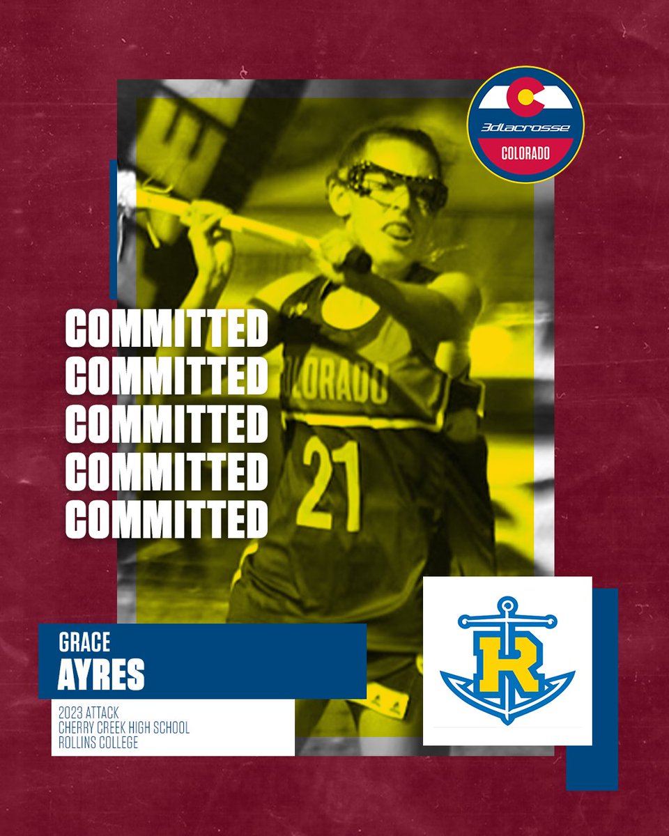 Congratulations to 2023 Attacker Grace Ayres (Cherry Creek HS) on her commitment to Rollins College!