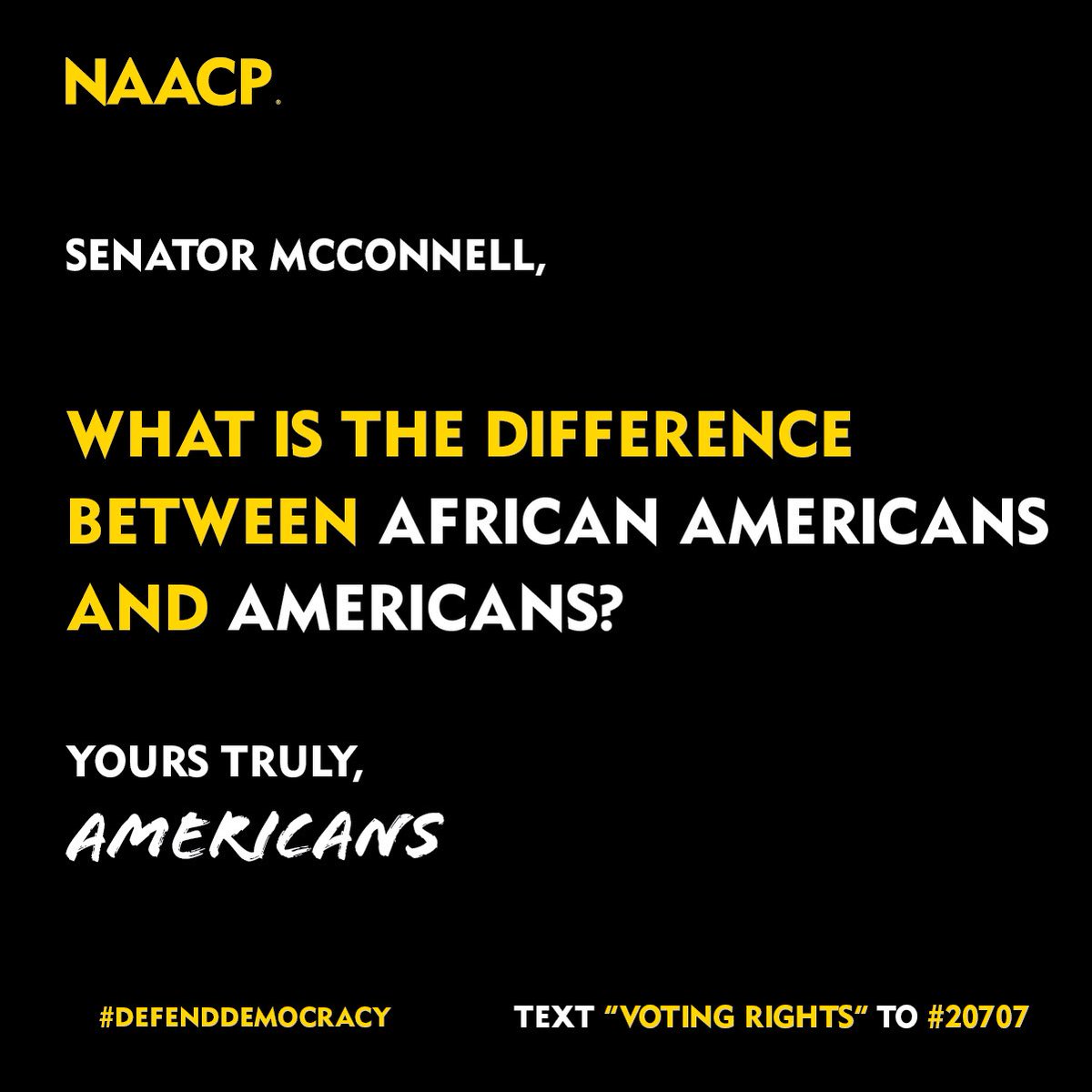 NAACP's tweet photo. .@LeaderMcConnell 👀 we’ll wait. https://t.co/RzUsWDt7YL