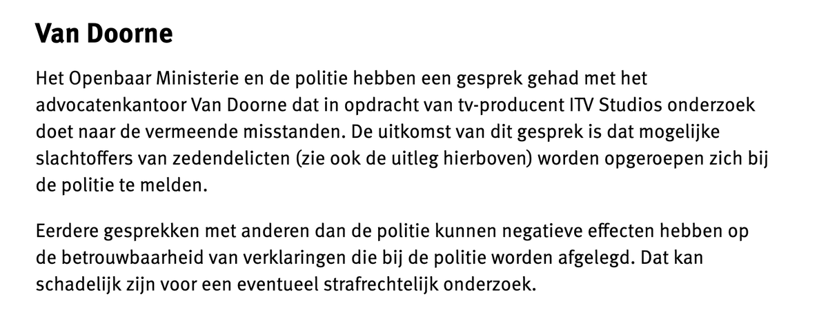 Openbaar Ministerie: slachtoffers The Voice moeten zich niet melden bij Van Doorne  om.nl/actueel/nieuws…