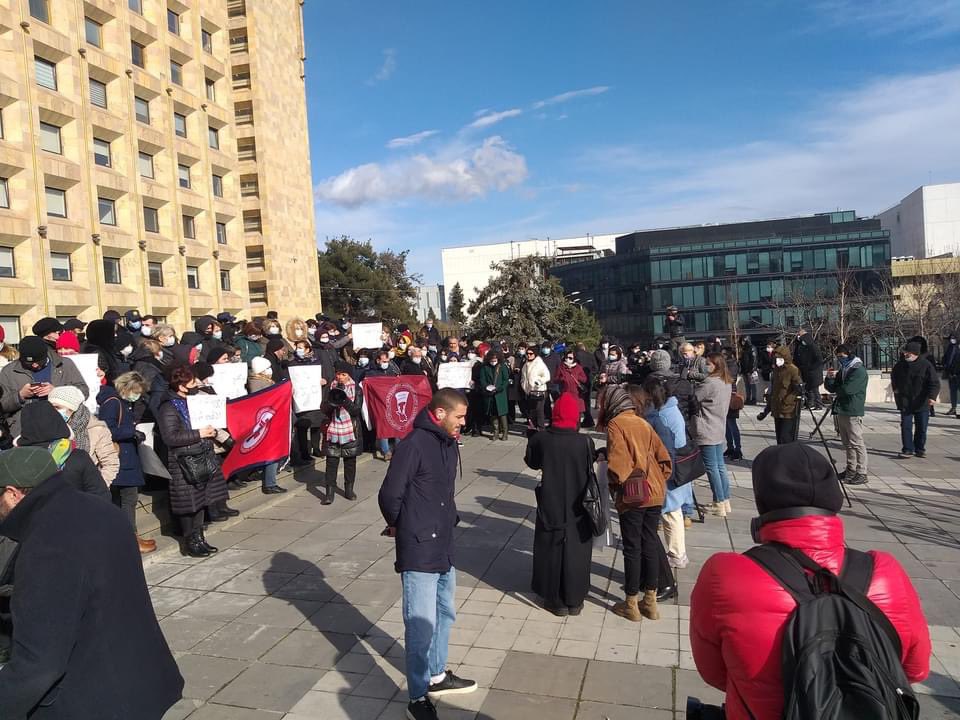 Today we had two rallies: Batumi and Tbilisi. Social Agency workers are on strike for four days now!