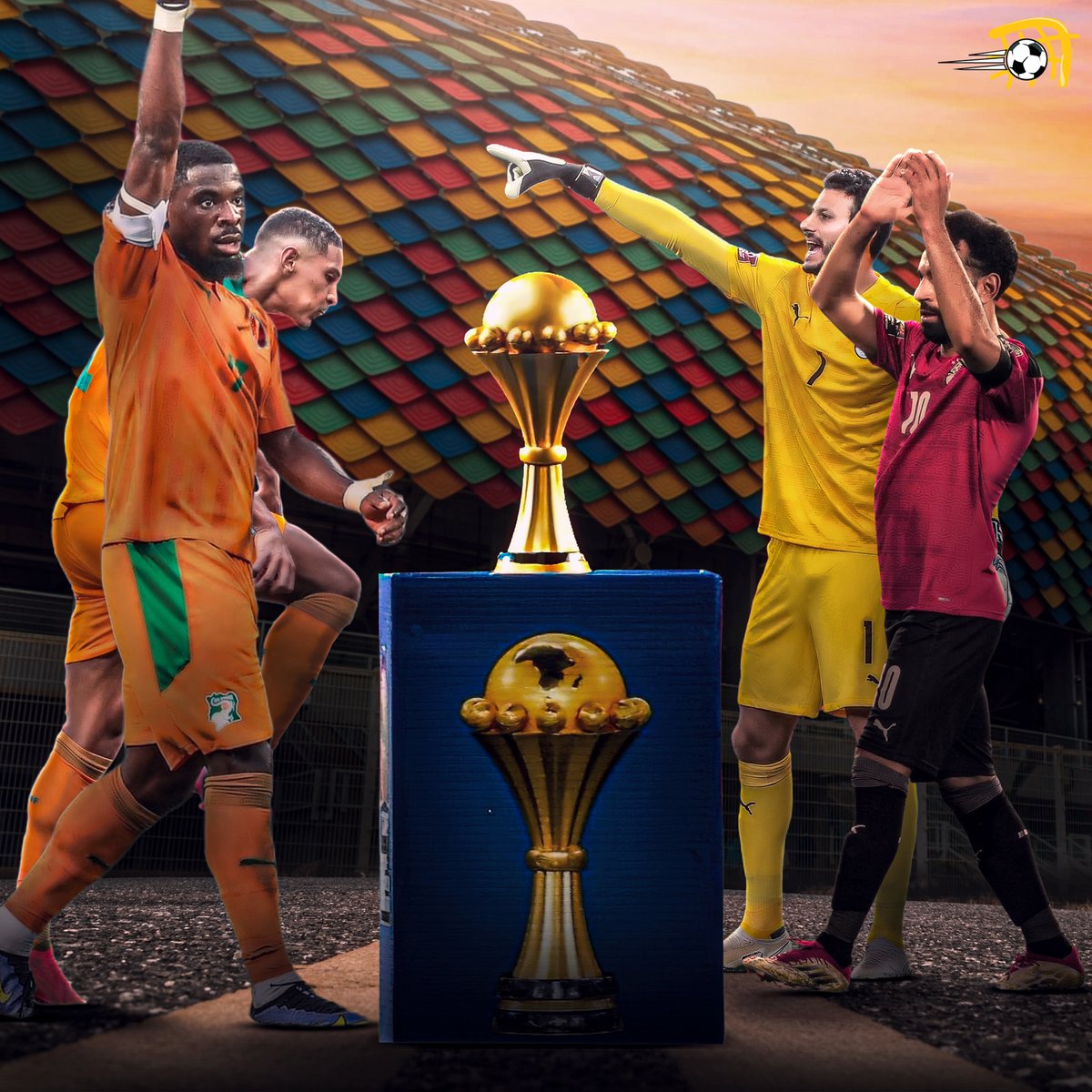 FilGoal's tweet photo. نهائي مبكر في دور الـ 16 🍿

🇪🇬مصر × كوت ديفوار 🇨🇮
📆الأربعاء 26 يناير 
⏰6 مساءا بتوقيت القاهرة 
🏟️ملعب جابوما https://t.co/UmwTKNPrYq