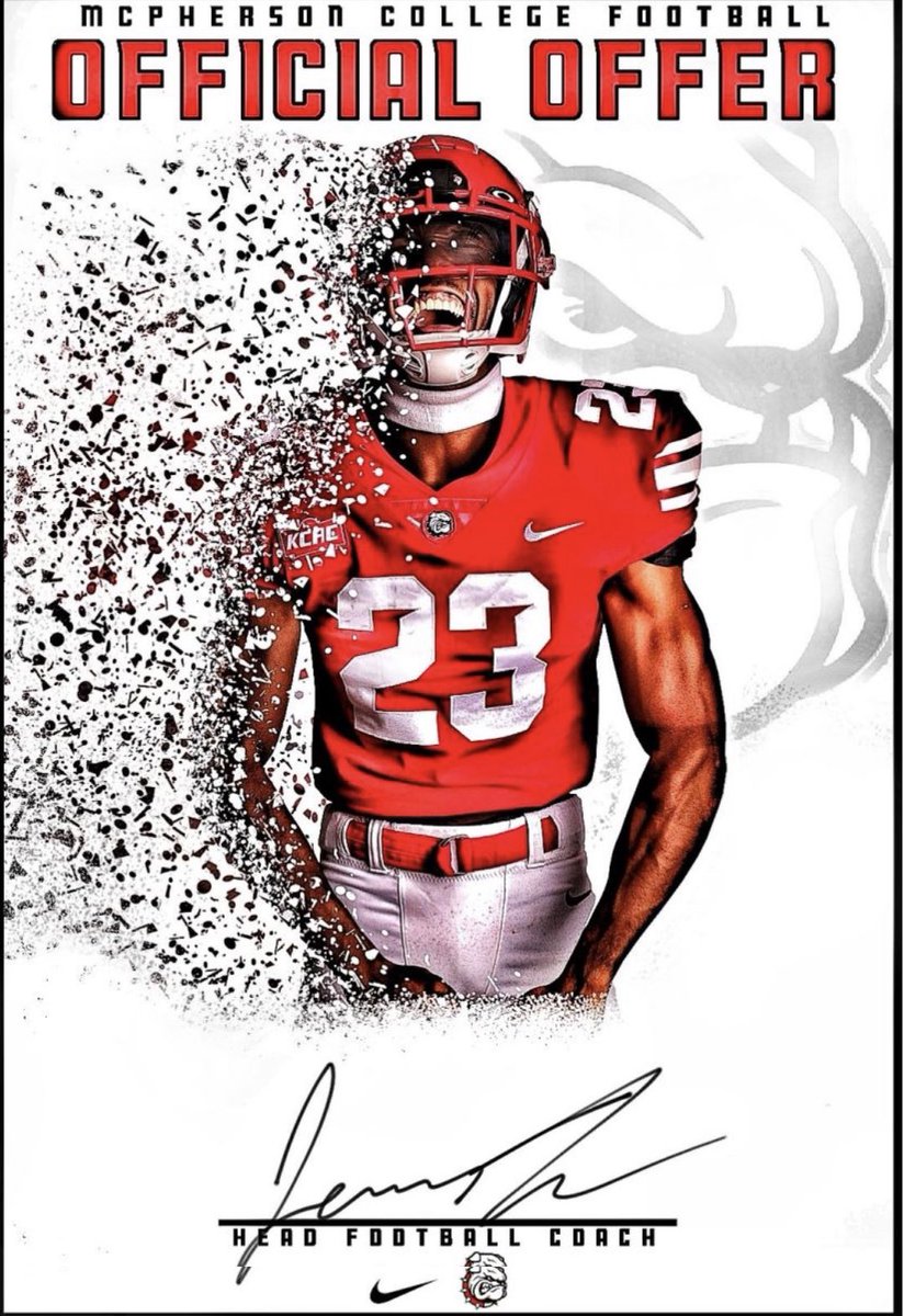Blessed and honored to receive my first collegiate offer to McPherson college. Thank you <a href="/CoachJFisc/">Coach Fiscus</a>  for the opportunity. <a href="/PlanoFootball/">Plano Football</a> <a href="/PlanoFBRecruits/">Plano Sr HS FB Recruiting</a>