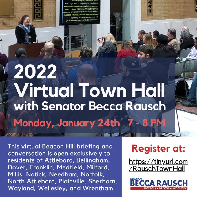 Register for Senator Becca Rausch's Town Hall - Monday, Jan 24