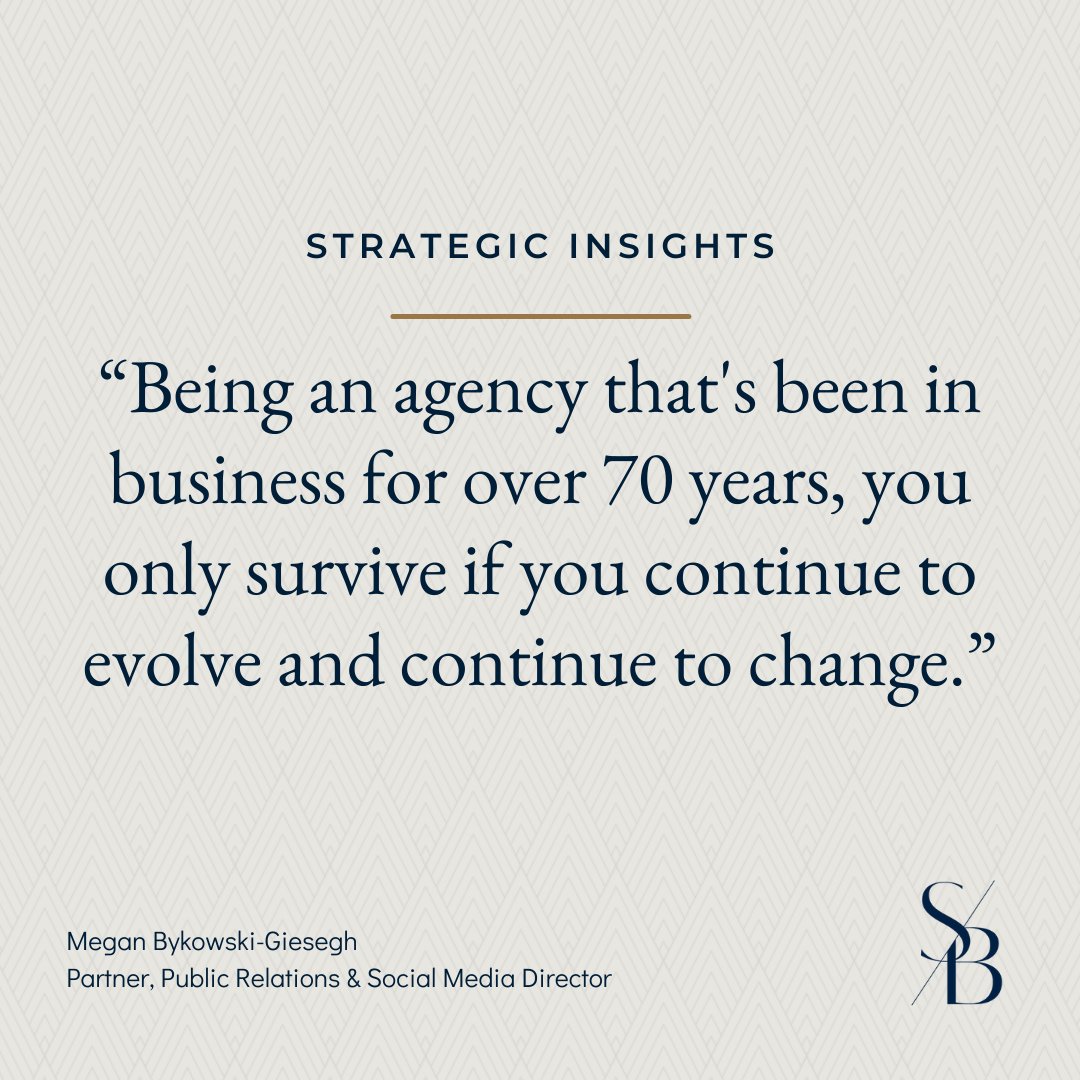 Stephan_Brady's tweet photo. A lot has changed in the last 70 years, but our commitment to our clients has remained the same. Evolving with the ever-changing market landscape is something that we continually strive for at S/B. That's just another way we #movebusinessforward.

#Agency #Marketing #Evolve https://t.co/TUJvD9VUJg