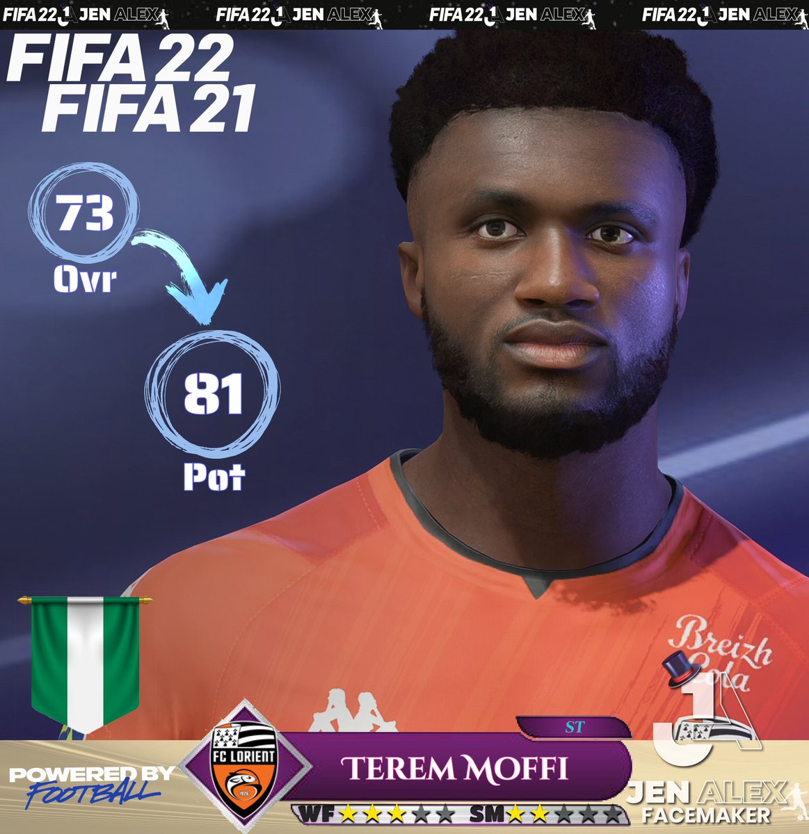 FacemakerJen's tweet photo. 🔶T.MOFFI (Fifa21/22)
🔈Get him right now for your career mode!⚽
📌LINK
(Patreon):
https://t.co/BkXd165VOD
#FIFA22 #FIFA22PC #Ligue1UberEats #fifafaces
@FCLorient https://t.co/itI3J3bzrF
