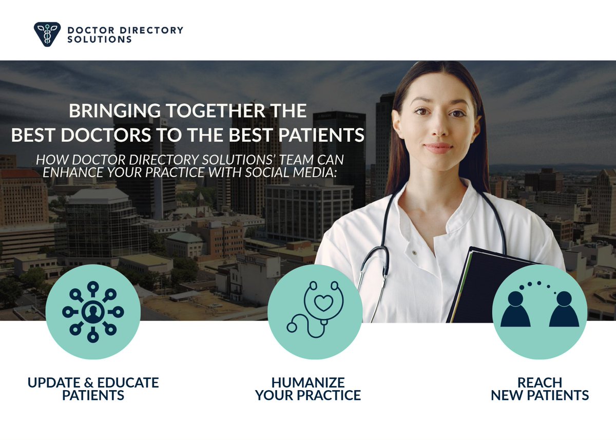DoctorDirect_'s tweet image. We connect Doctors to their patients and are experts in healthcare marketing. 
Take your social media to the next level with us! 
#Doctordirectorysolutions #doctor #healthcaremarketing  #physicans #doctors