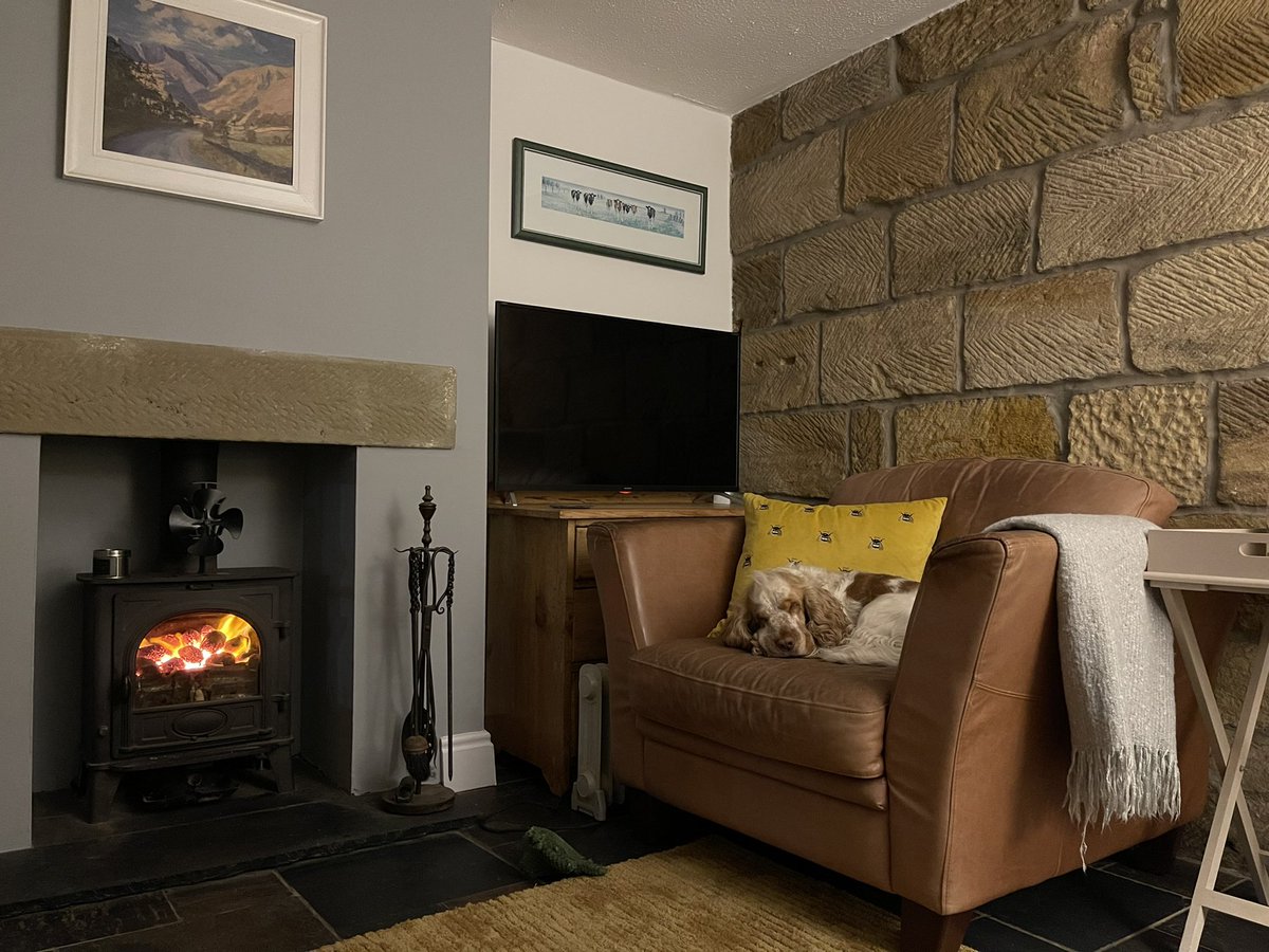 pauljonesking's tweet photo. Just grab the best seat in the house why don’t you @Henrythecocker1 #itsadogslife #DogsofTwittter #dogsoftwitter #northyorkshirecoast #roancottage https://t.co/UysazuqIGx