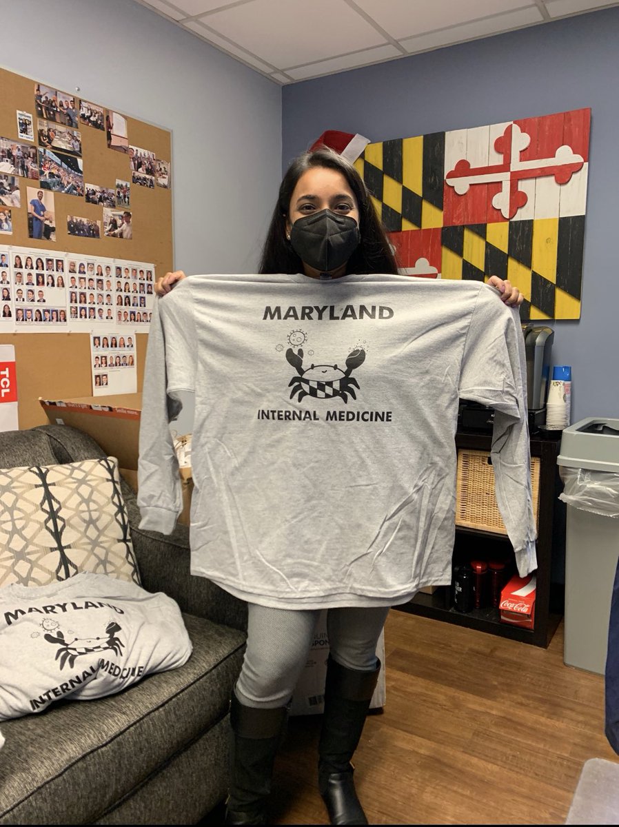 Residents, make sure you come by the office to grab your free shirt! And thanks to Pooja for the awesome design!! #crabscrushingcovid #IMproud #internalmedicine
